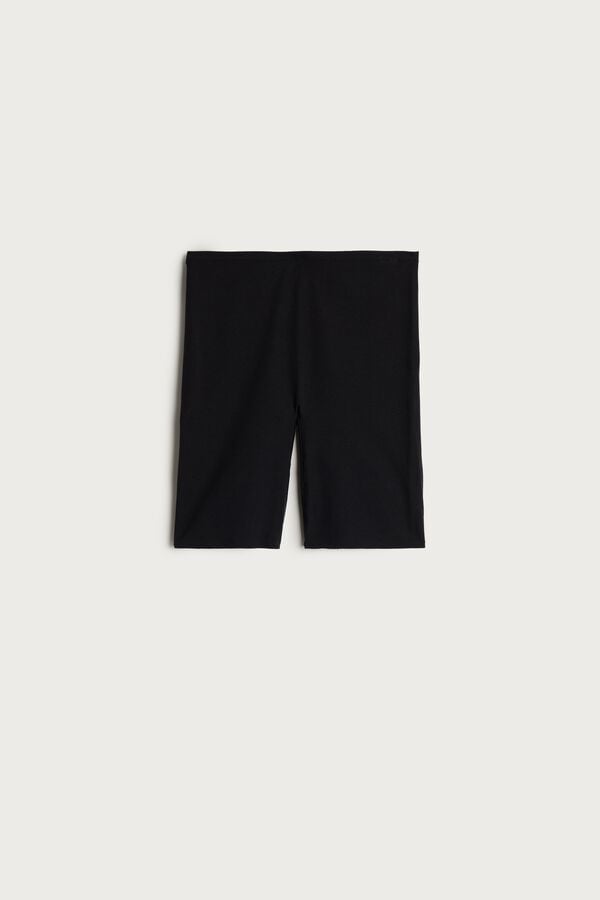 Black Intimissimi Raw Edge Seamless Cotton Women Shorts | 2509FYJXG