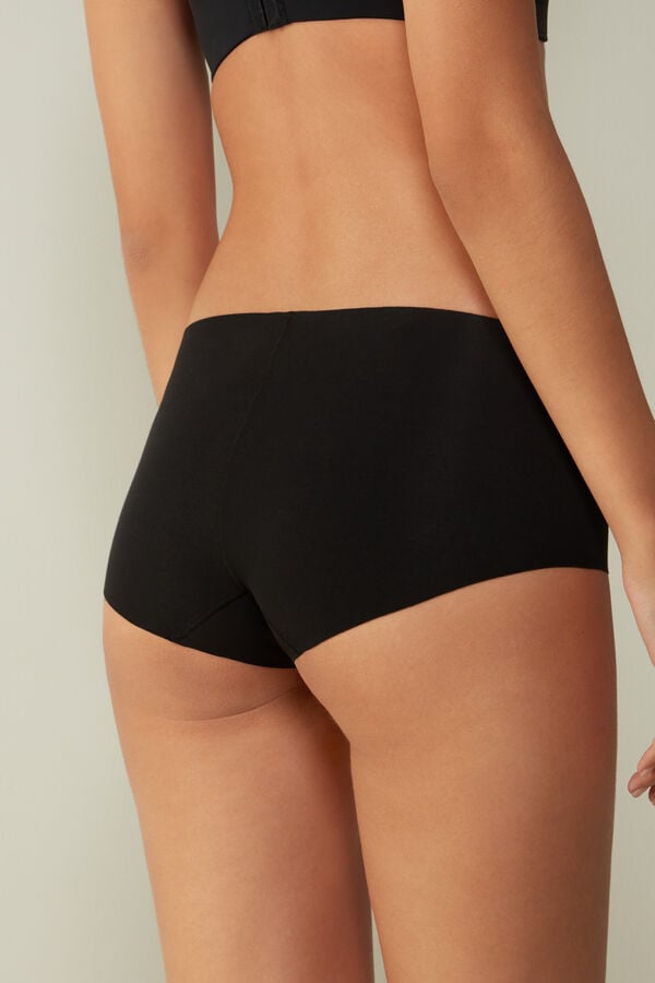 Black Intimissimi Seamless Cotton Hipster Women Briefs | 2041IJRWV