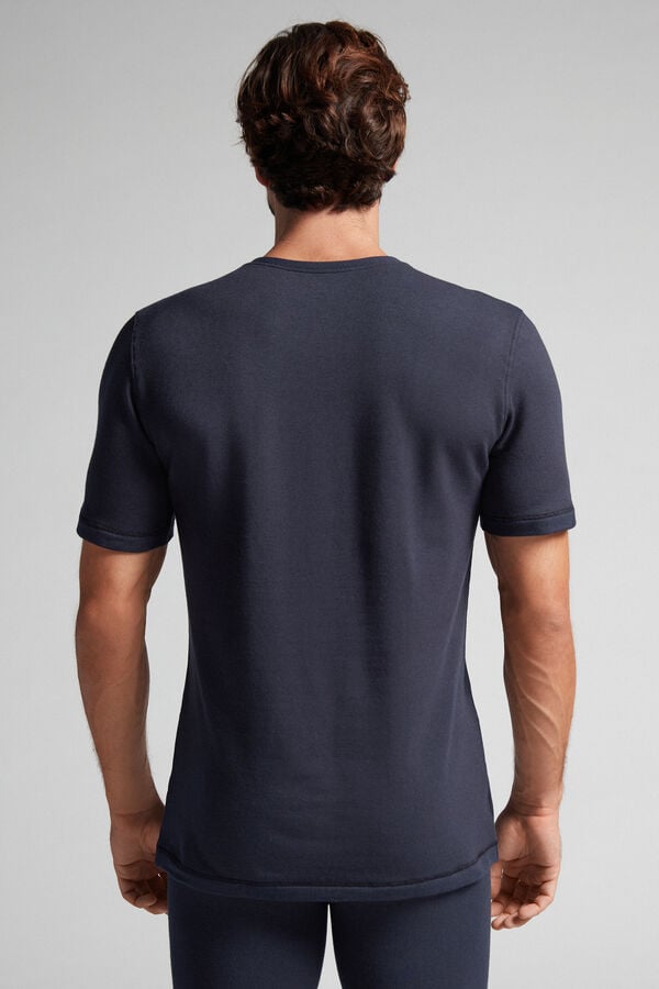 Black Intimissimi Short-Sleeve Modal-Cashmere Men T-Shirt | 4309BGTPL