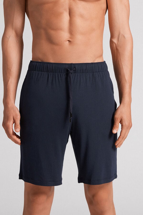 Black Intimissimi Silk And Modal Men Shorts | 9432KXOMT