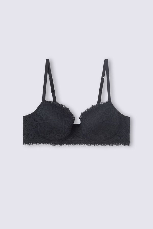 Black Intimissimi Sofia Balconette Lace Women Bra | 6397LHXTM