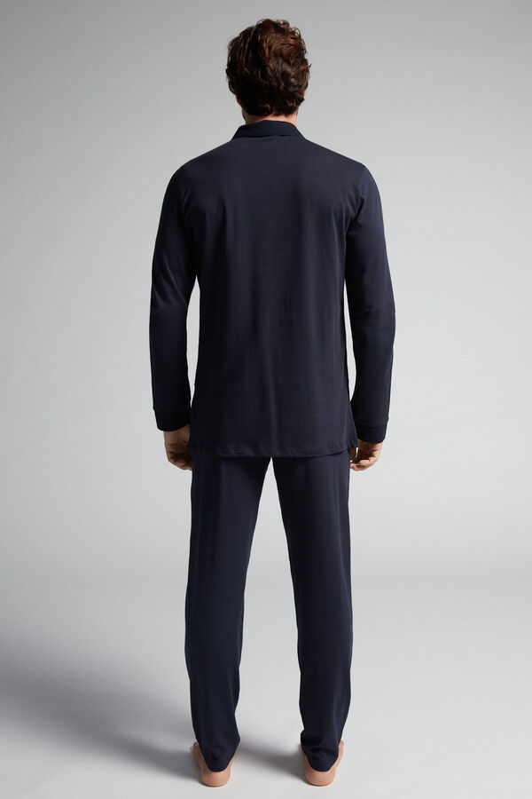 Black Intimissimi Superior Cotton Full Length Men Pajamas | 6528PIFTW