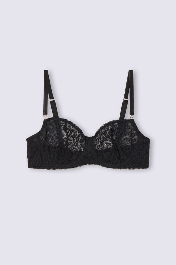 Black Intimissimi Your Wild Side Daniela Balconette Women Bra | 3825UMRBQ