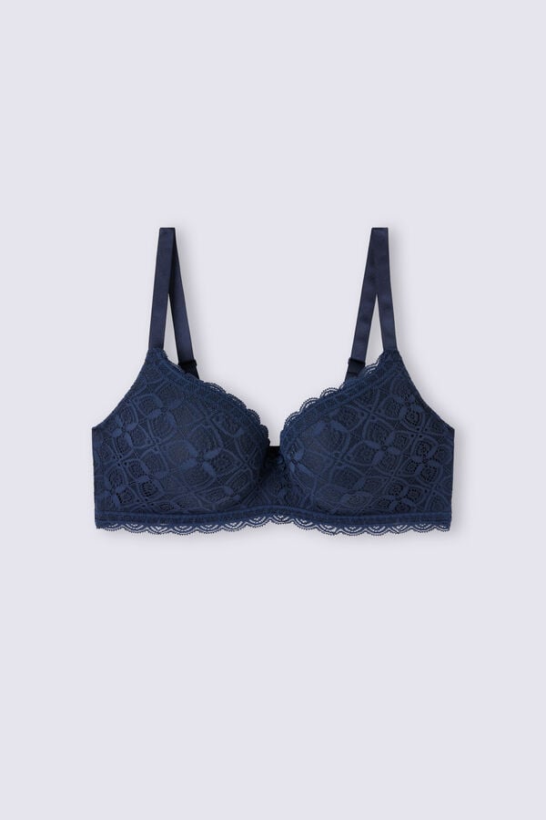 Blue Intimissimi Adele Triangle Lace Women Bra | 8139QFMSU