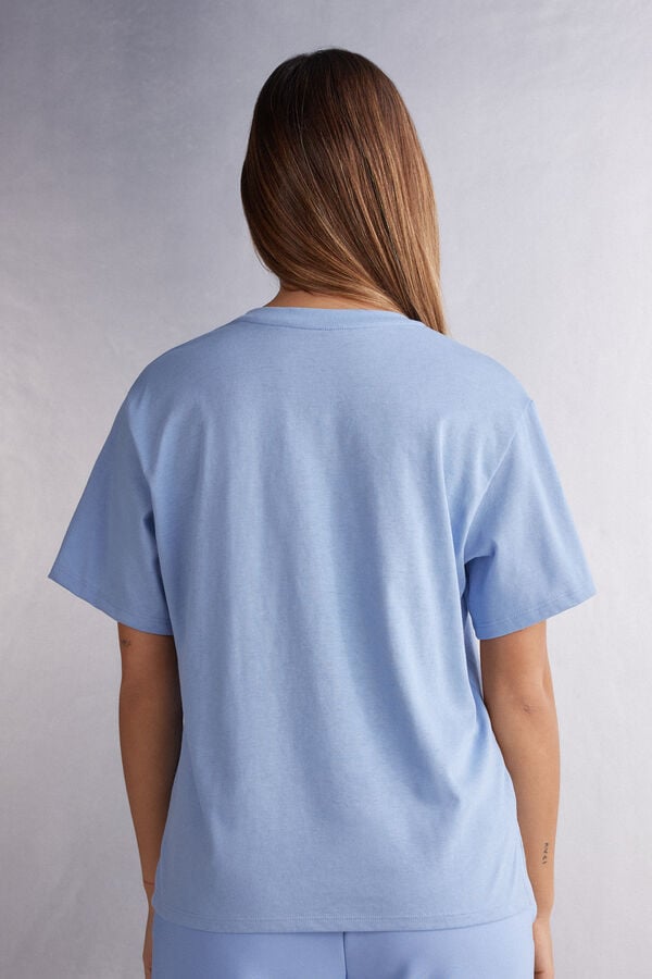 Blue Intimissimi Boxy Fit Cotton Women Short Sleeve | 5126WJRPS