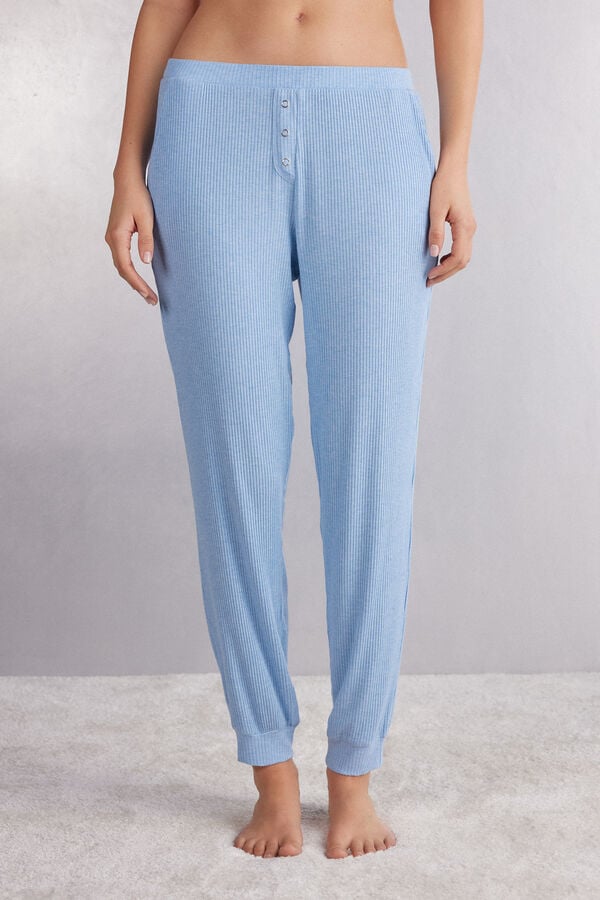 Blue Intimissimi Chic Comfort Full Length Modal Women Pants | 0157NIRHC