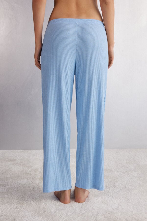 Blue Intimissimi Chic Comfort Full Length Modal Palazzo Women Pants | 8146SUIPO