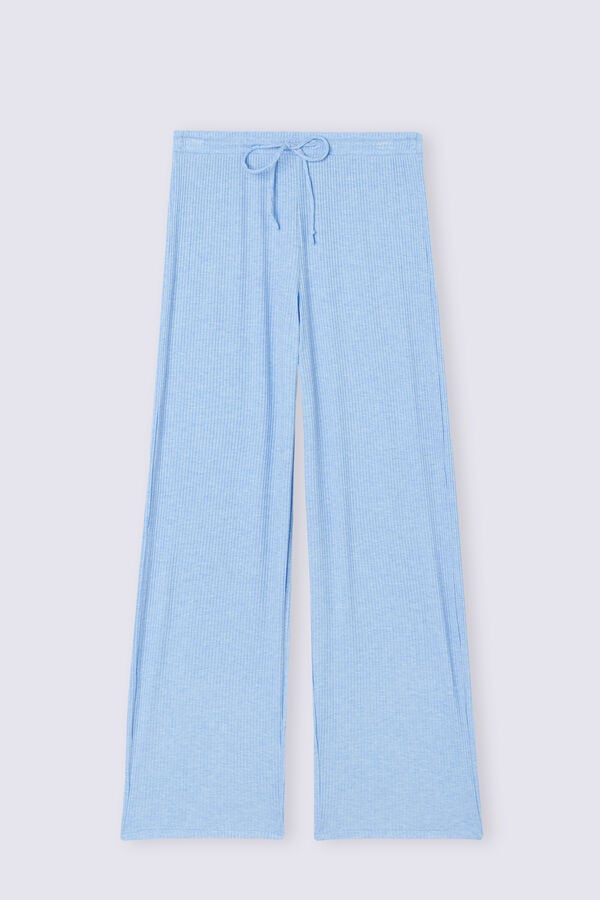 Blue Intimissimi Chic Comfort Full Length Modal Palazzo Women Pants | 8146SUIPO