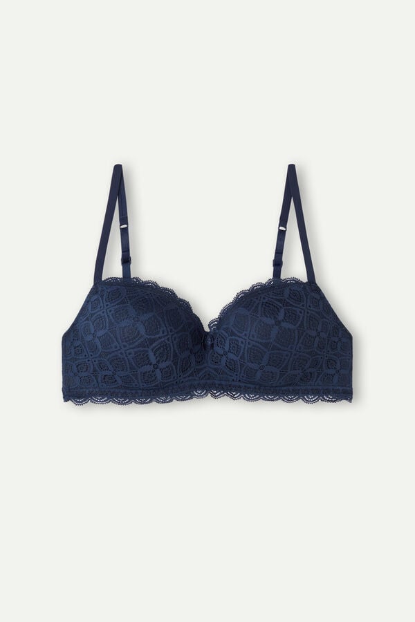 Blue Intimissimi Claudia Balconette Lace Women Bra | 9174WDHFK