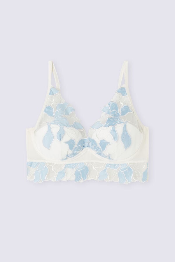 Blue Intimissimi Eternal Flowers Eleonora Balconette Women Bra | 5843RUYVG