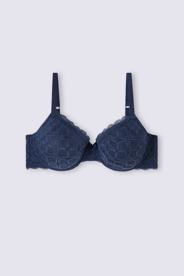 Blue Intimissimi Francesca Balconette Lace Women Bra | 7560BYDLJ