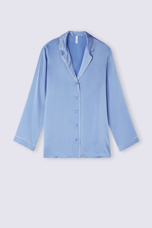 Blue Intimissimi Mannish-Cut In Silk Satin Women Jacket | 2603EQRXA