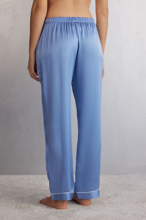 Blue Intimissimi Silk Satin Women Pants | 7301JNMXW