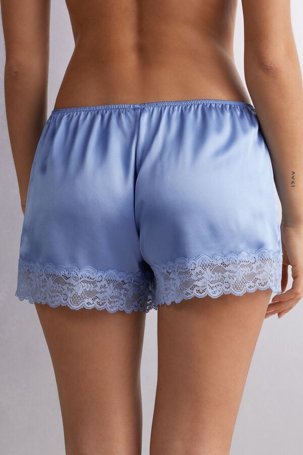 Blue Intimissimi Silk Women Shorts | 0967NGZSE