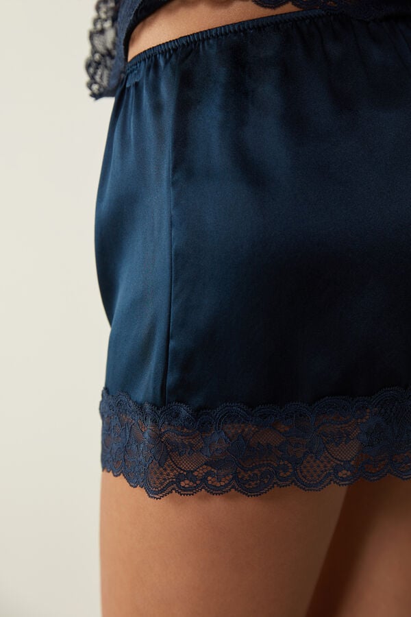 Blue Intimissimi Silk Women Shorts | 7345YWDSP