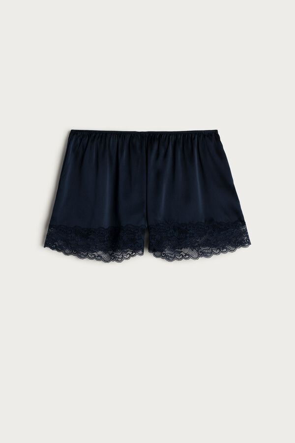 Blue Intimissimi Silk Women Shorts | 7345YWDSP