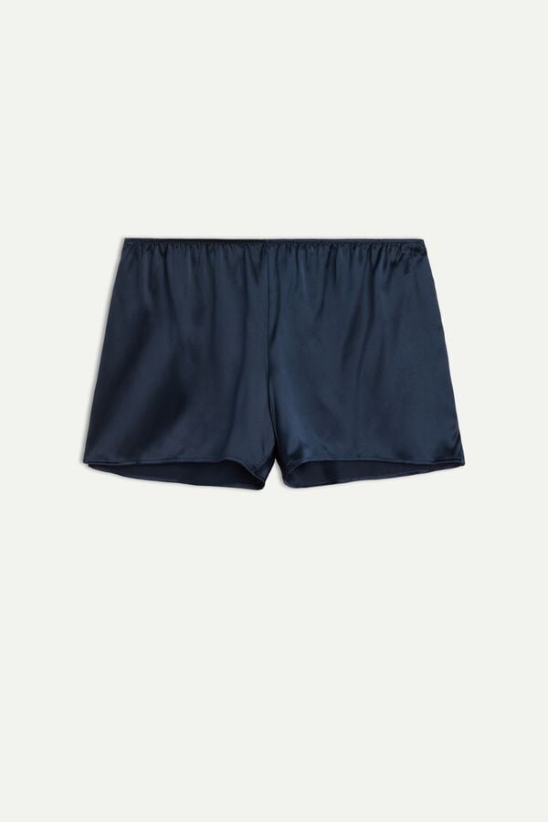 Blue Intimissimi Smooth Silk-Satin Women Shorts | 4379JDXGO