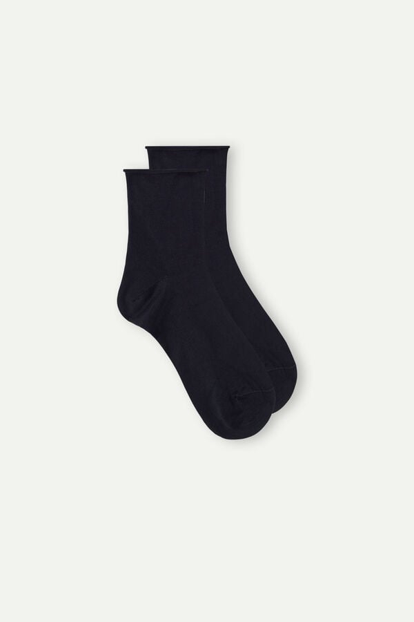 Blue Intimissimi Superior Cotton Ankle Men Socks | 6592GZWME