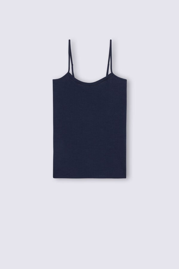 Blue Intimissimi Wool Cotton Camisole Women Tank Top | 4653LKTIF