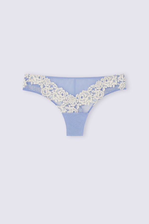 Blue / White Intimissimi Pretty Flowerszilian Women Briefs | 8497CHXZM