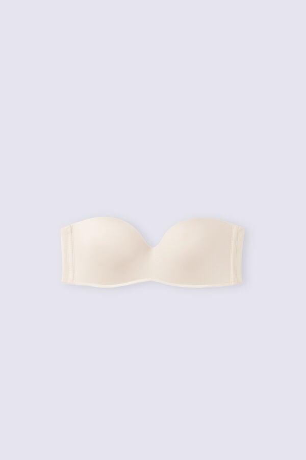 Cream Pink Intimissimi Gioia Bandeau Ultralight Microfiber Women Bra | 5643VBXMP