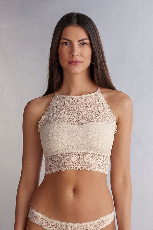 Cream Pink Intimissimi Lace Women Bra | 1892HVNBY