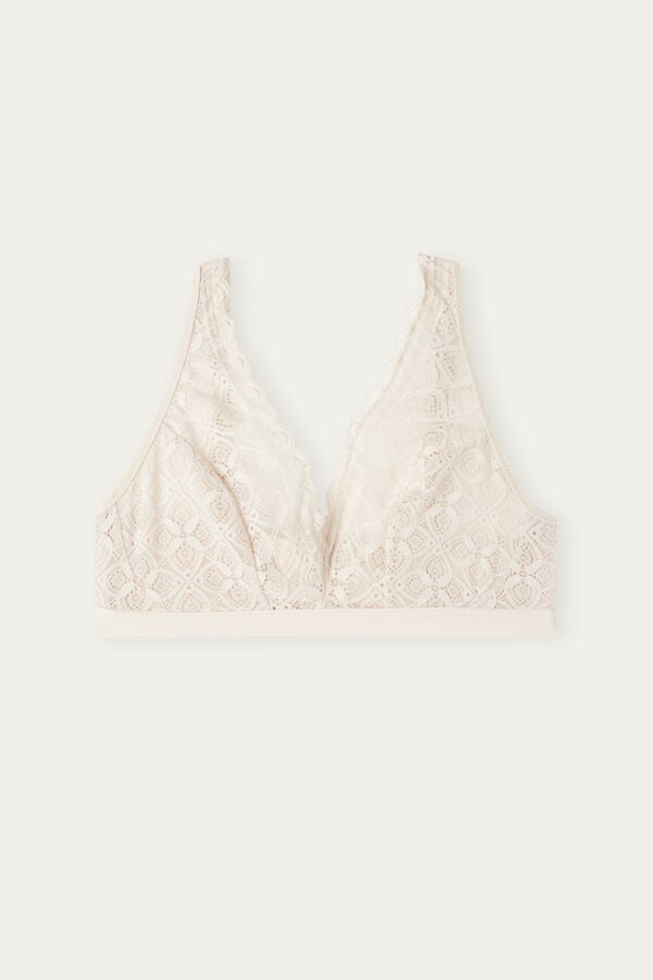 Cream Pink Intimissimi Lara Triangle Lace Women Bra | 7542PHCWJ