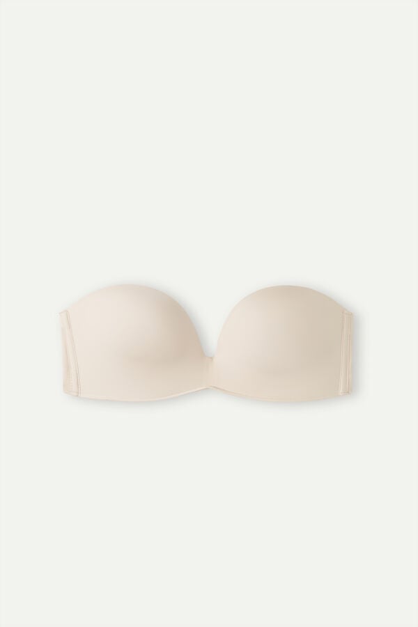 Cream Pink Intimissimi Laura Bandeau Ultralight Microfiber Women Bra | 2504MJEPF