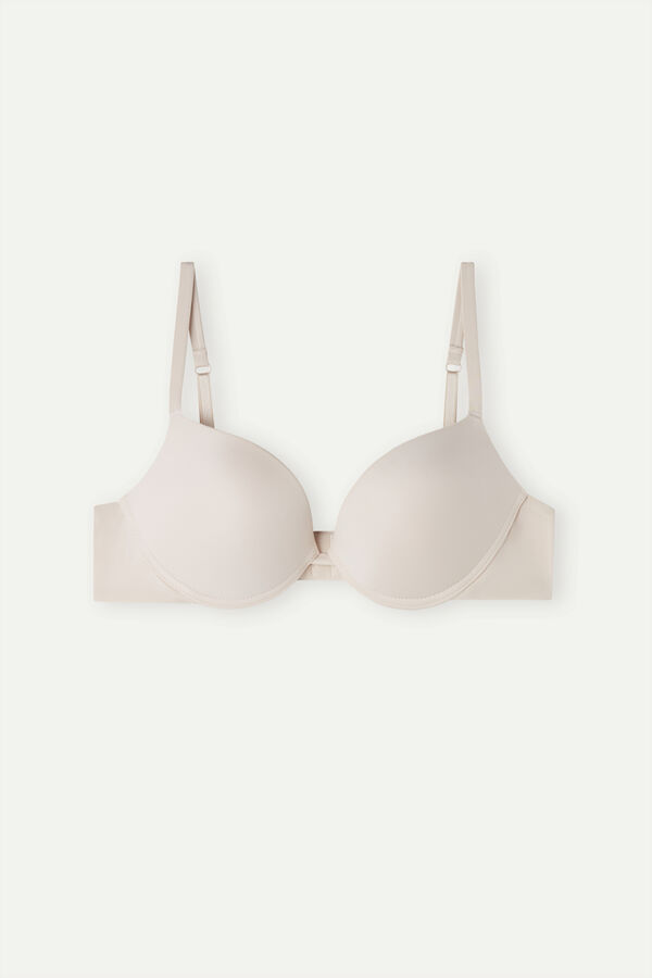 Cream Pink Intimissimi Simona Super Push-Up Ultralight Microfiber Women Bra | 8091GSDRM