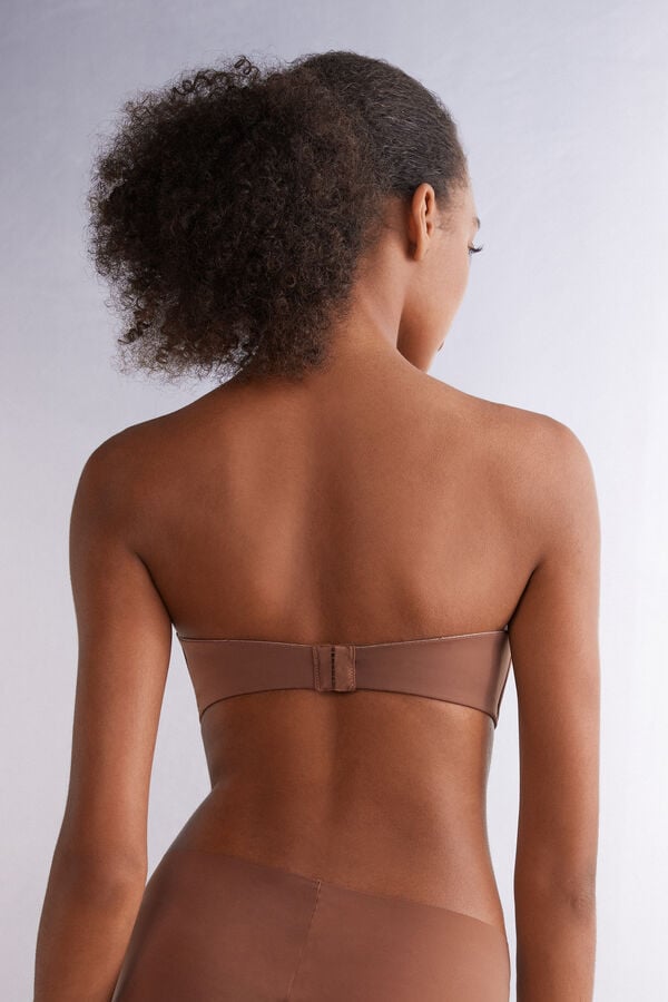 Dark Beige Intimissimi Gioia Bandeau Women Bra | 6473CQUFG