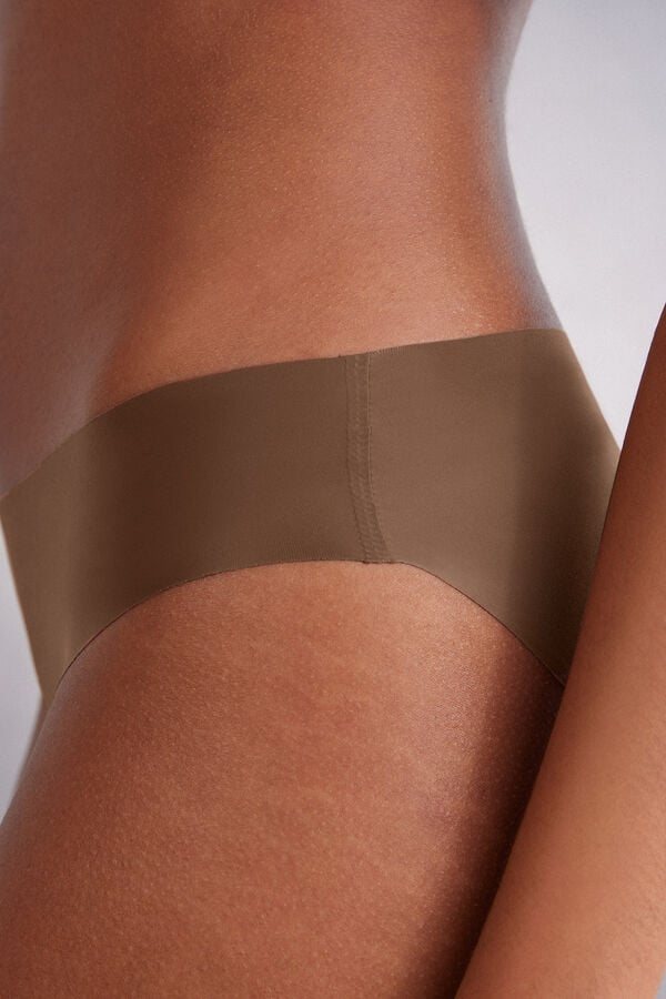 Dark Beige Intimissimi Seamless Microfiber Women Panties | 4526RJUGP