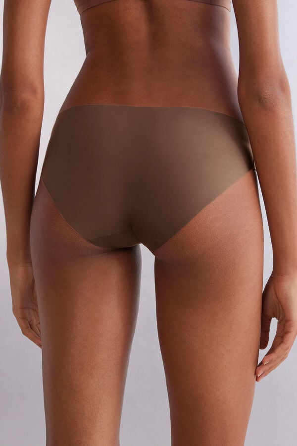 Dark Beige Intimissimi Seamless Microfiber Women Panties | 4526RJUGP