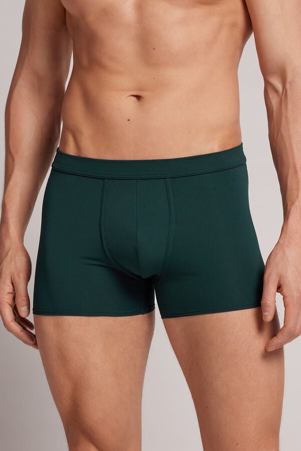 Dark Green Intimissimi Microfiber Men Boxer | 1580GMRPZ