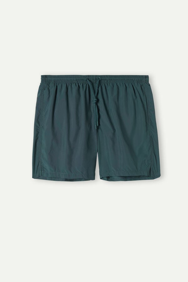 Dark Green Intimissimi Plain Men Swim Trunks | 6239ACDWU