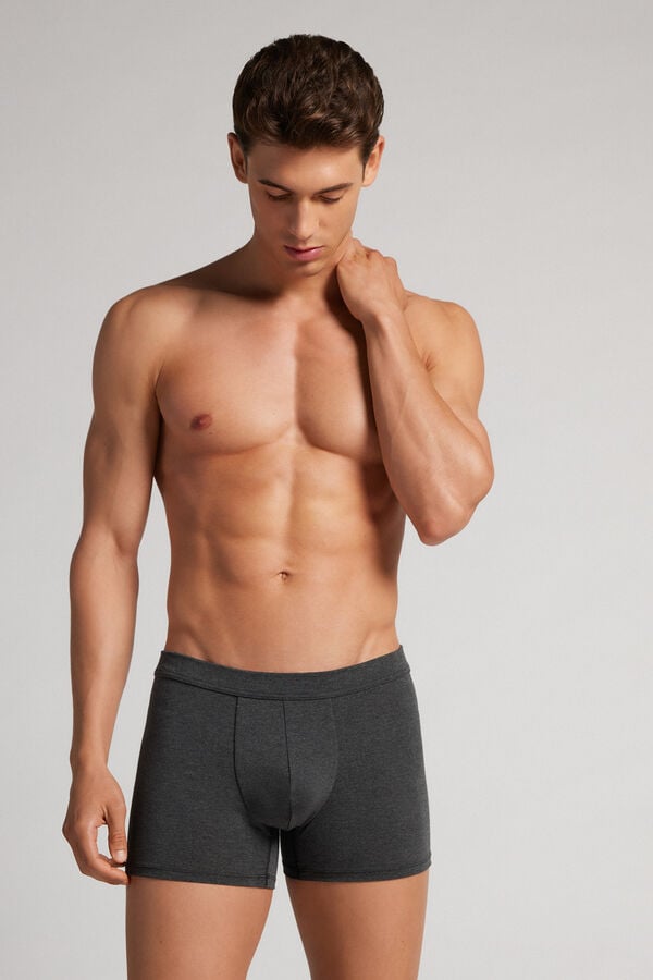 Dark Grey Intimissimi Modal And Silk Men Boxer | 4620KDLEA