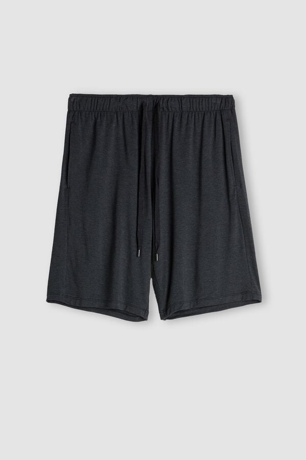 Dark Grey Intimissimi Silk And Modal Men Shorts | 8245YBHKP