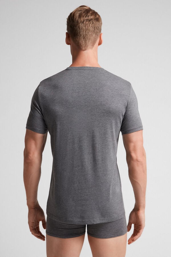 Deep Grey Intimissimi Superior Cotton Men T-Shirt | 1786LIXRP