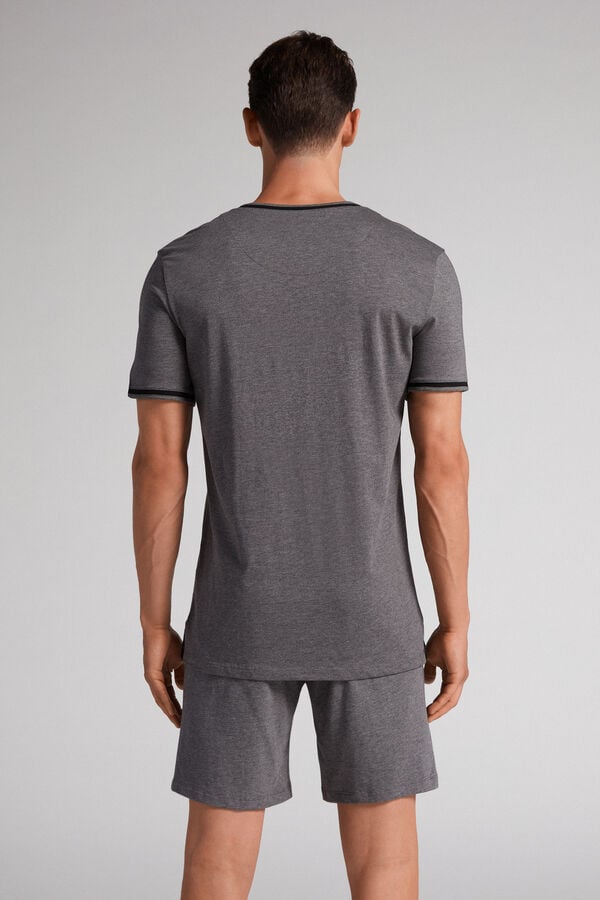 Deep Grey Intimissimi Superior Cotton Short Men Pajamas | 6195MSXJI