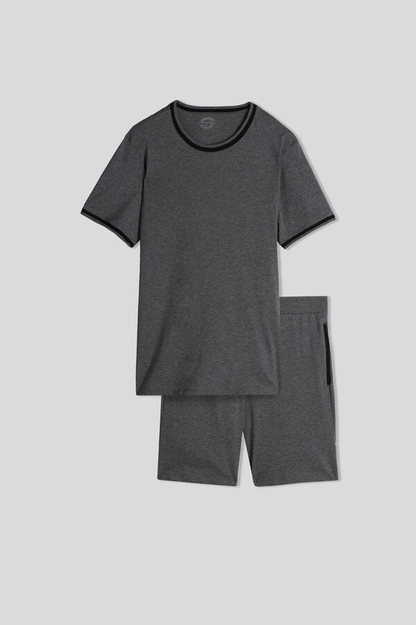 Deep Grey Intimissimi Superior Cotton Short Men Pajamas | 6195MSXJI