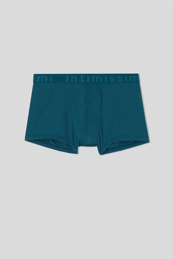 Green Intimissimi Microfiber Logo Men Shorts | 3290DKFRU