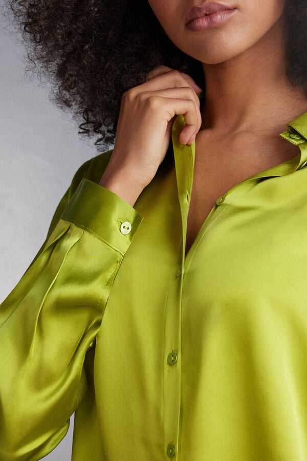 Green Intimissimi Silk Women Shirt | 8240UTJYE