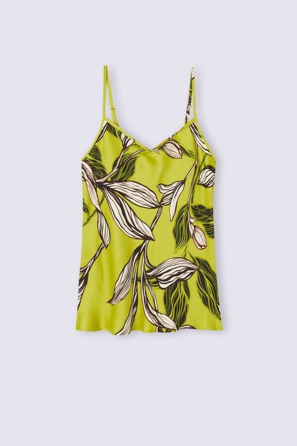 Green Intimissimi Sweet Like Sugar Viscose Satin Women Tank Top | 7123GFWLD