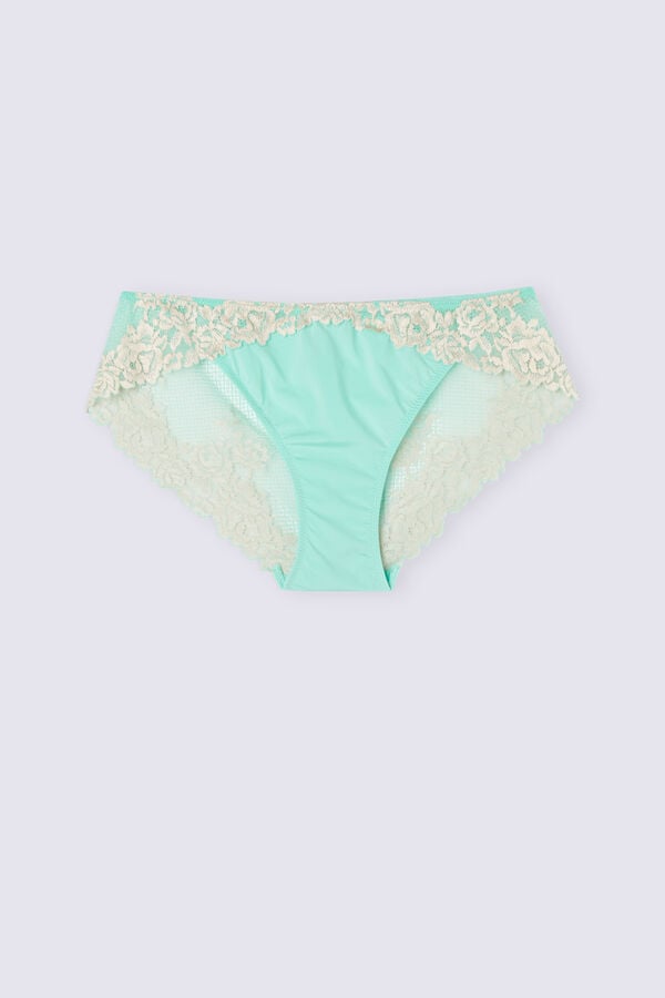 Green / White Intimissimi Pretty Flowers Women Panties | 8260BYUDR