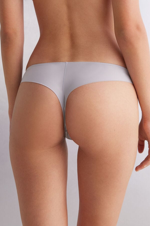 Grey Intimissimi Lace And Microfiberzilian Women Briefs | 0147BAULD