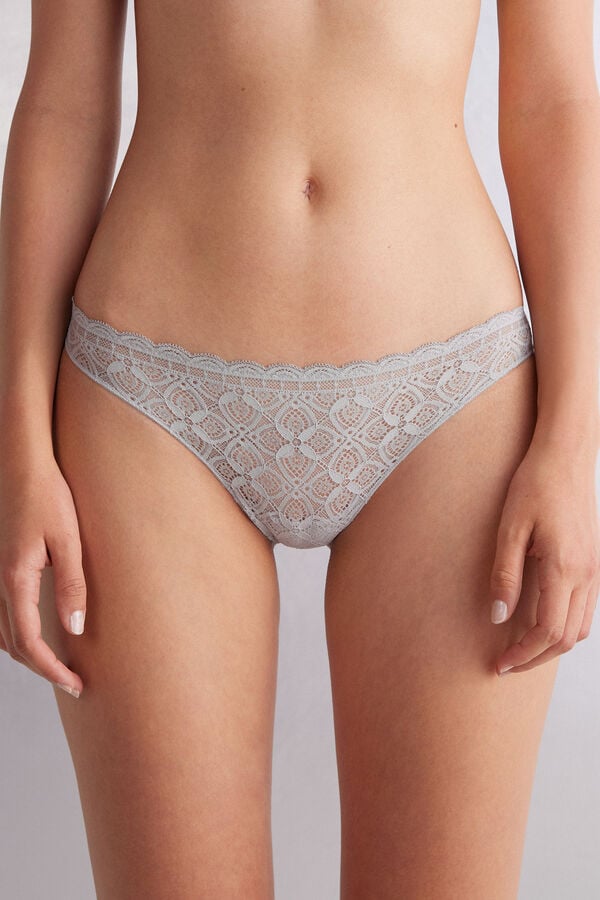 Grey Intimissimi Lace And Microfiberzilian Women Briefs | 0147BAULD