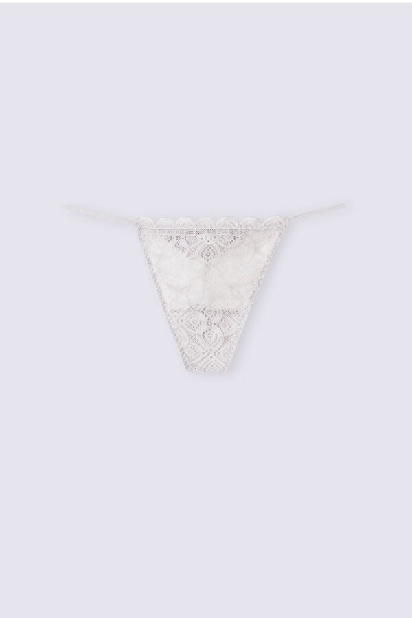 Grey Intimissimi Lace String Women Thong | 7315HZBVM