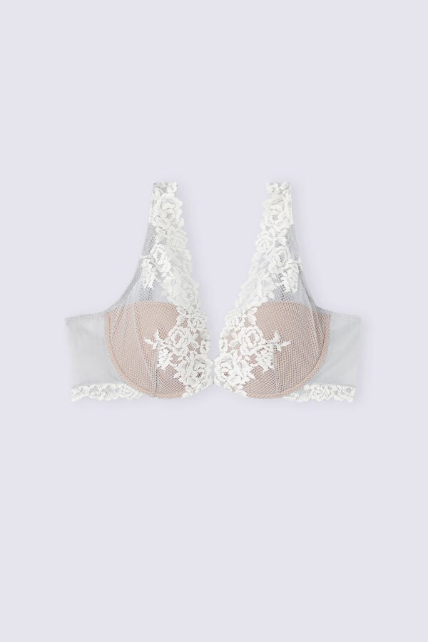 Grey Intimissimi Pretty Flowers Elena Balconette Women Bra | 2806QKFCH