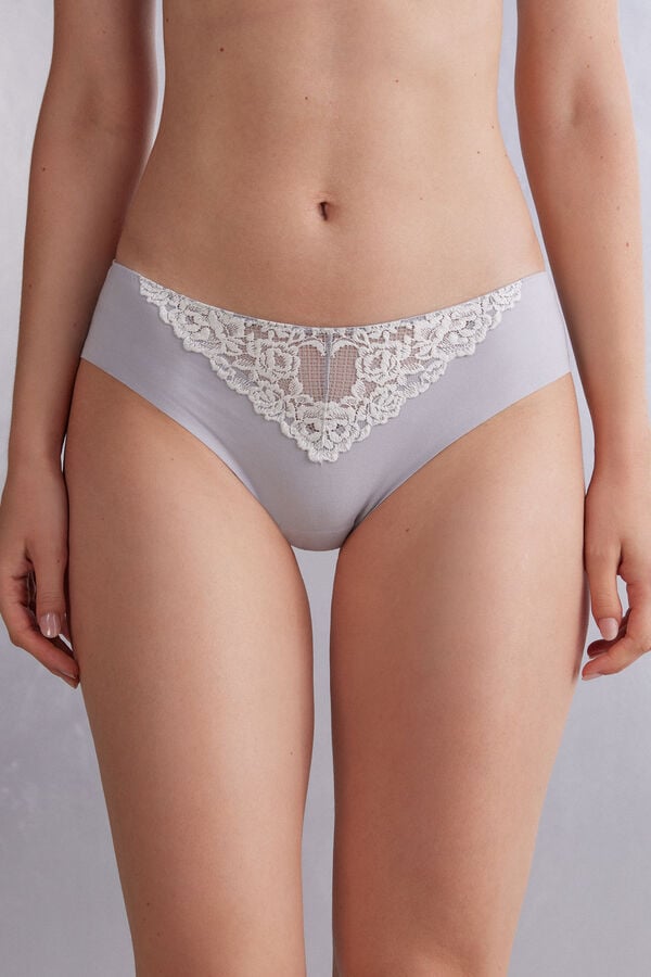 Grey Intimissimi Pretty Flowers Seamless Cotton Women Panties | 9184EVQSK