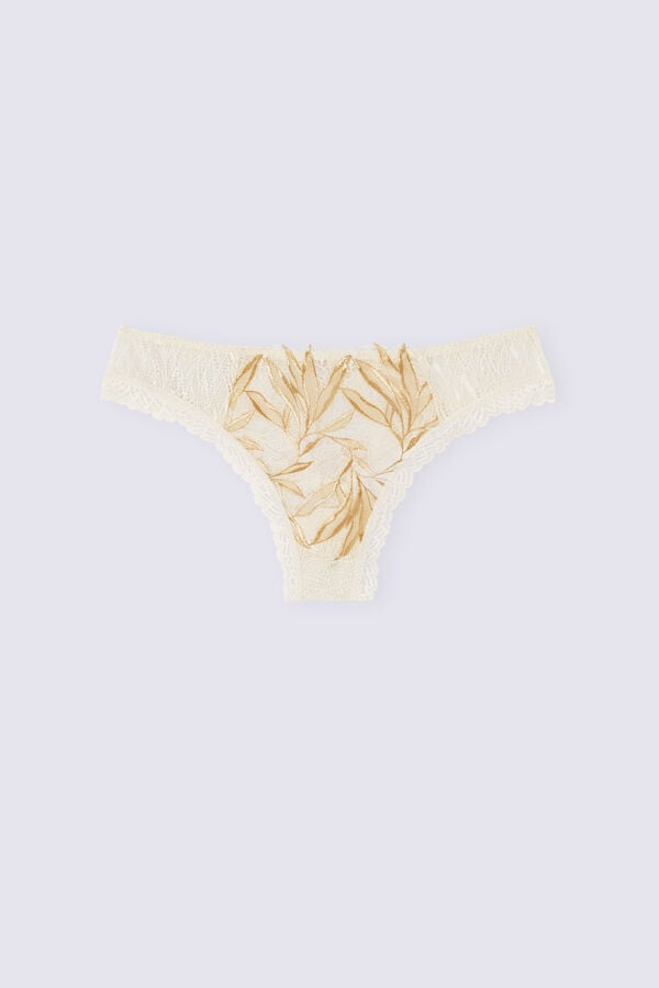 Light Yellow White Intimissimi Golden Hourzilian Women Briefs | 5940LYNGV