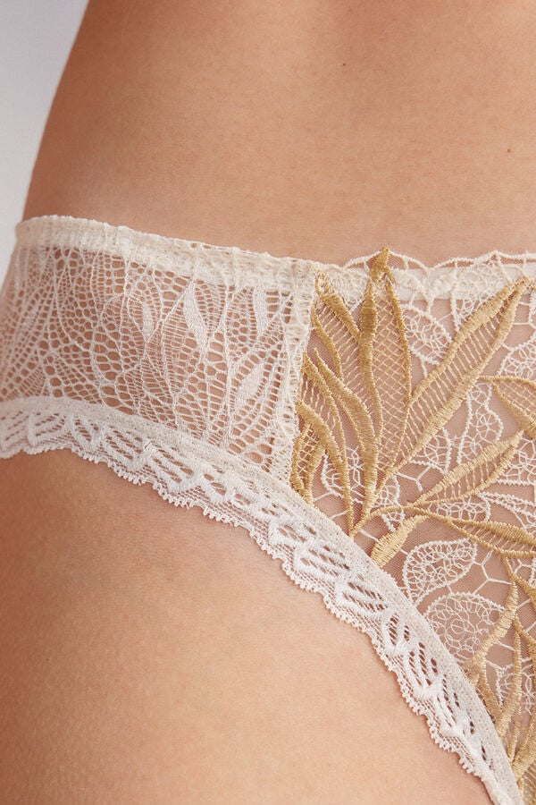 Light Yellow White Intimissimi Golden Hour Women Panties | 0487MACQH